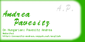 andrea pavesitz business card